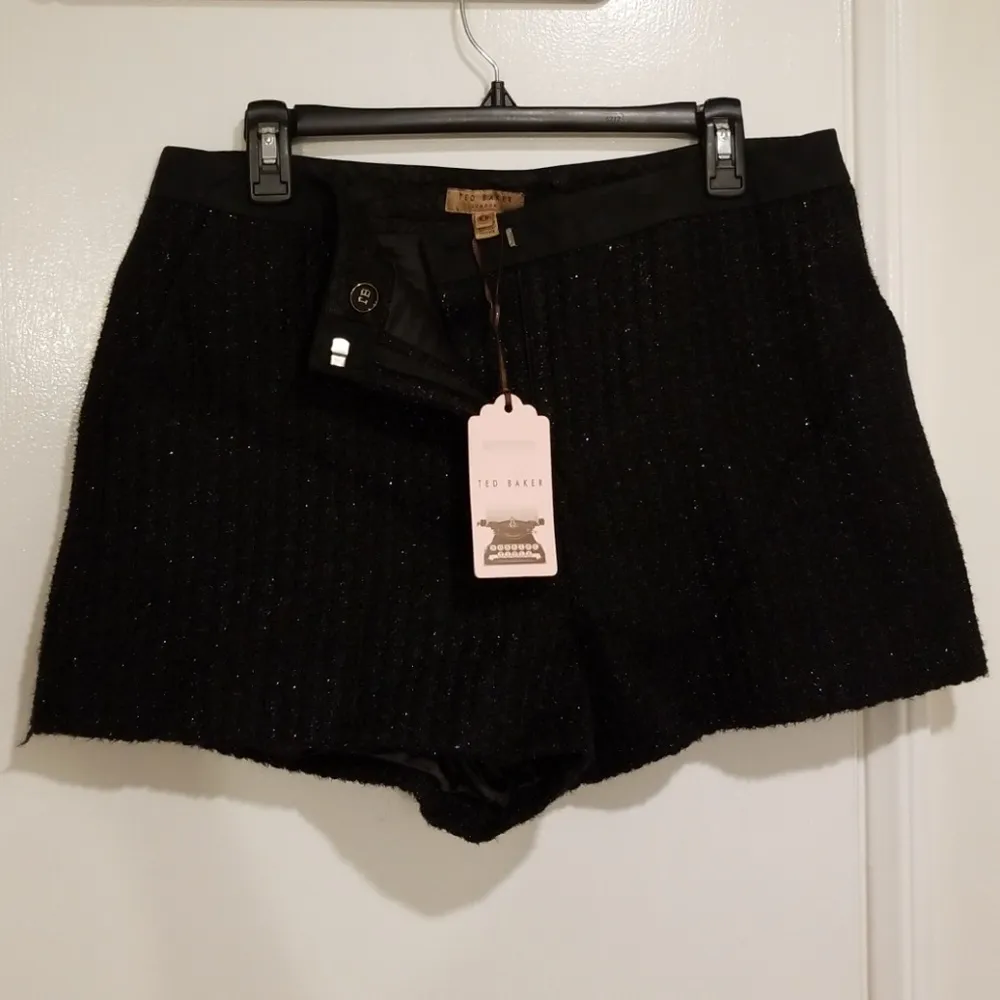 💕TED BAKER💕 Navy Blue High Rise Tweed Suit Short - Image 8