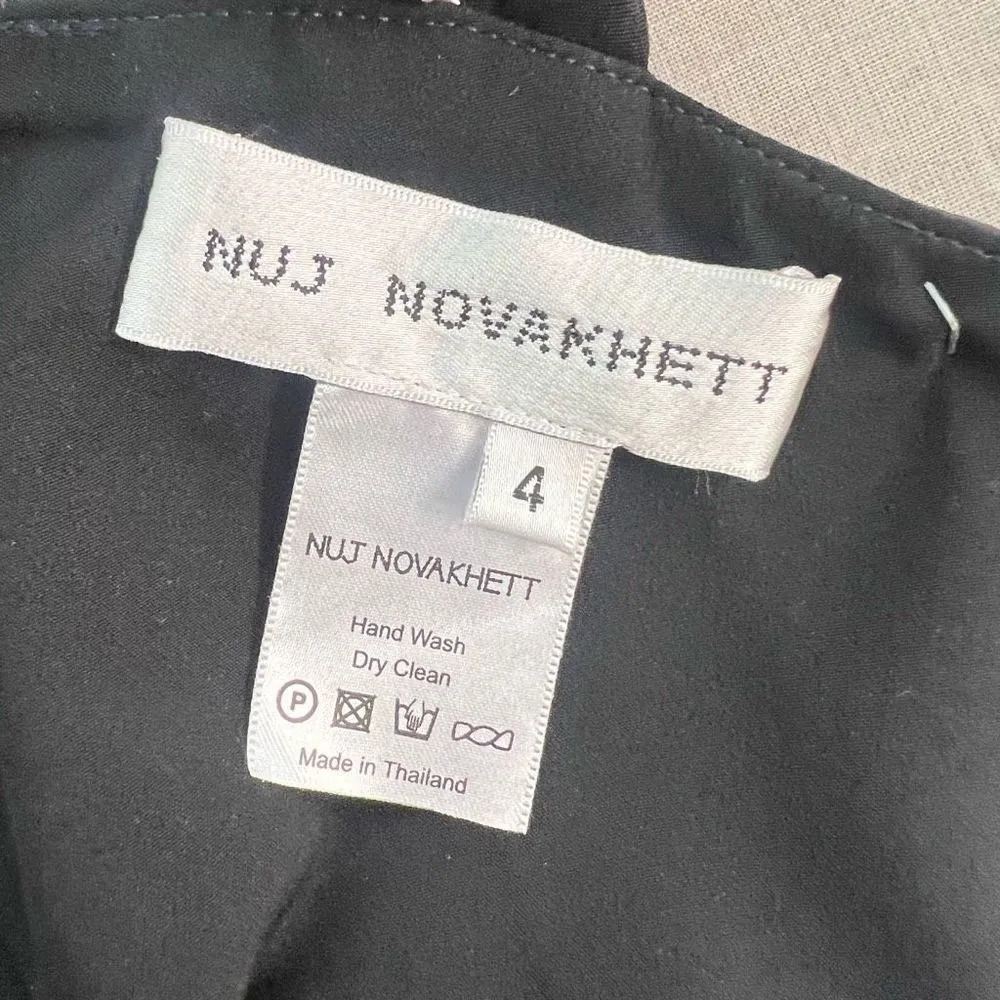 Nuj Novakhett Women's Color Block Off The Shoulder Cocktail Party Dress Size 4 - Image 8