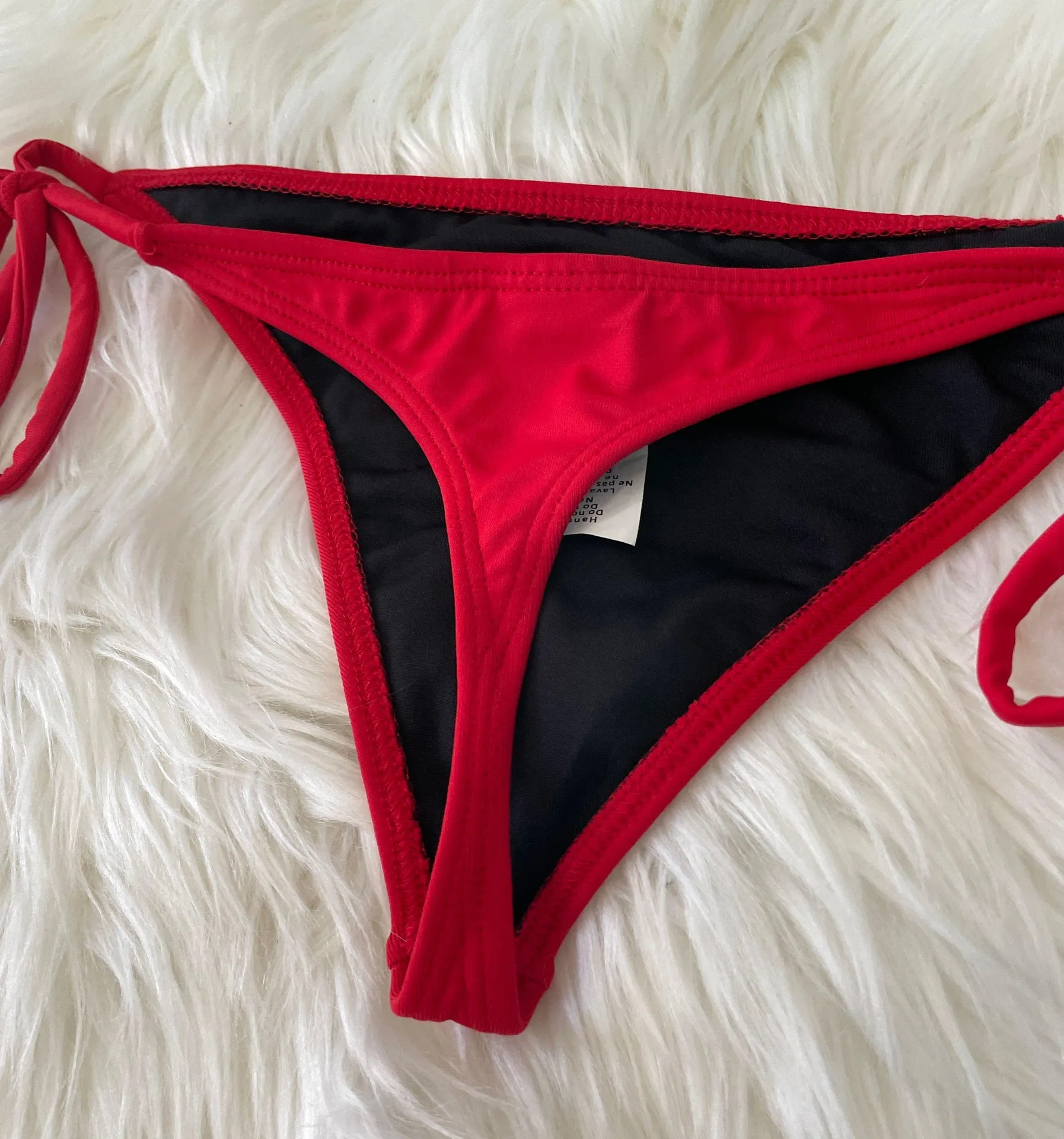 Sexy Red Thong String Bikini Bottom New W/o Tags - Image 3