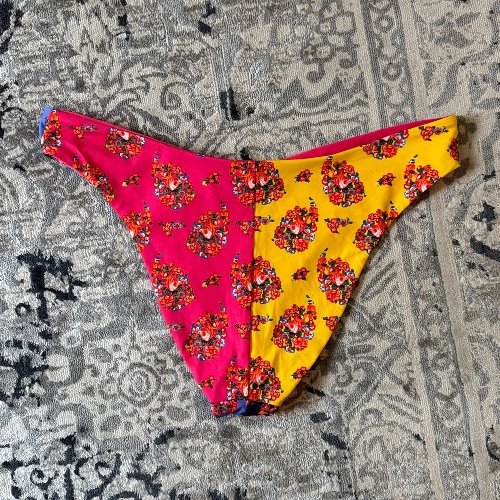 Mara Hoffman Cece Floral Colorblock Bikini Bottom in Multicolor Size XL NEW - Image 5