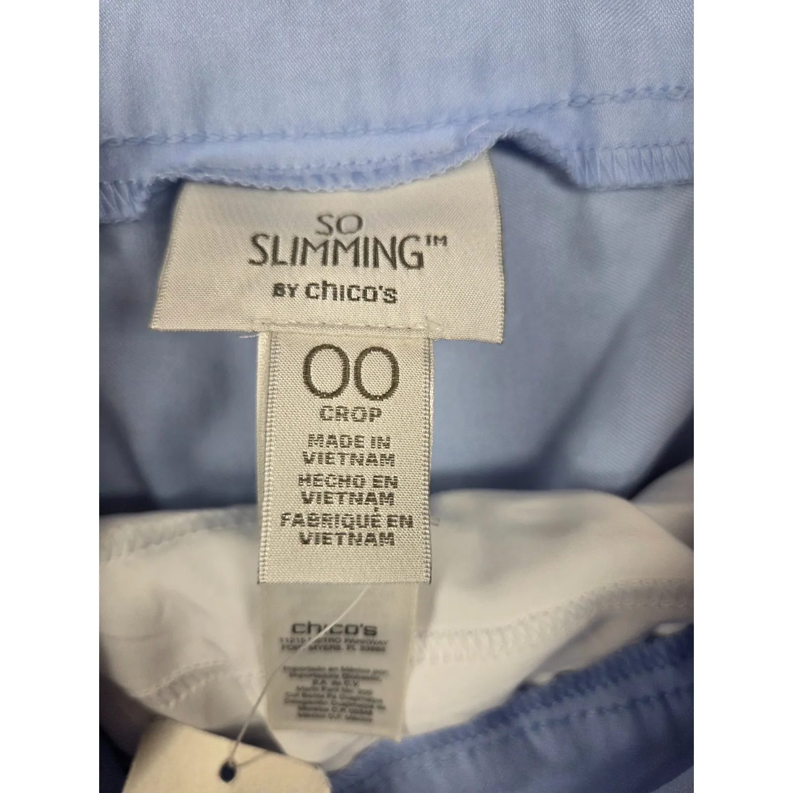 Chicos NWT So Slimming Brigitte Pants Basic Parisian Blue 00 - Small 4/6 Cropped - Image 3