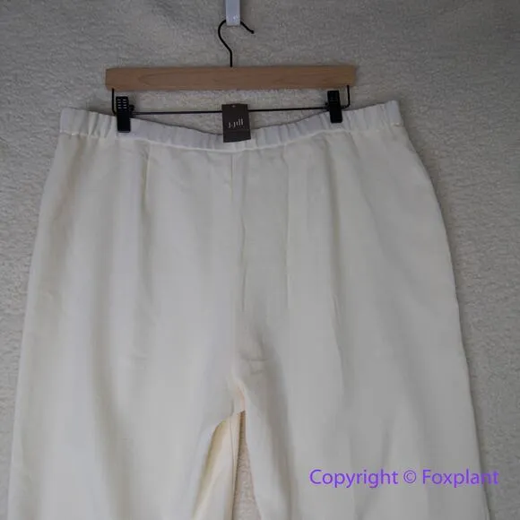 New! J. Jill saydy full leg pants vinilla cream/ivory wide‎ leg , size 18 - Image 9