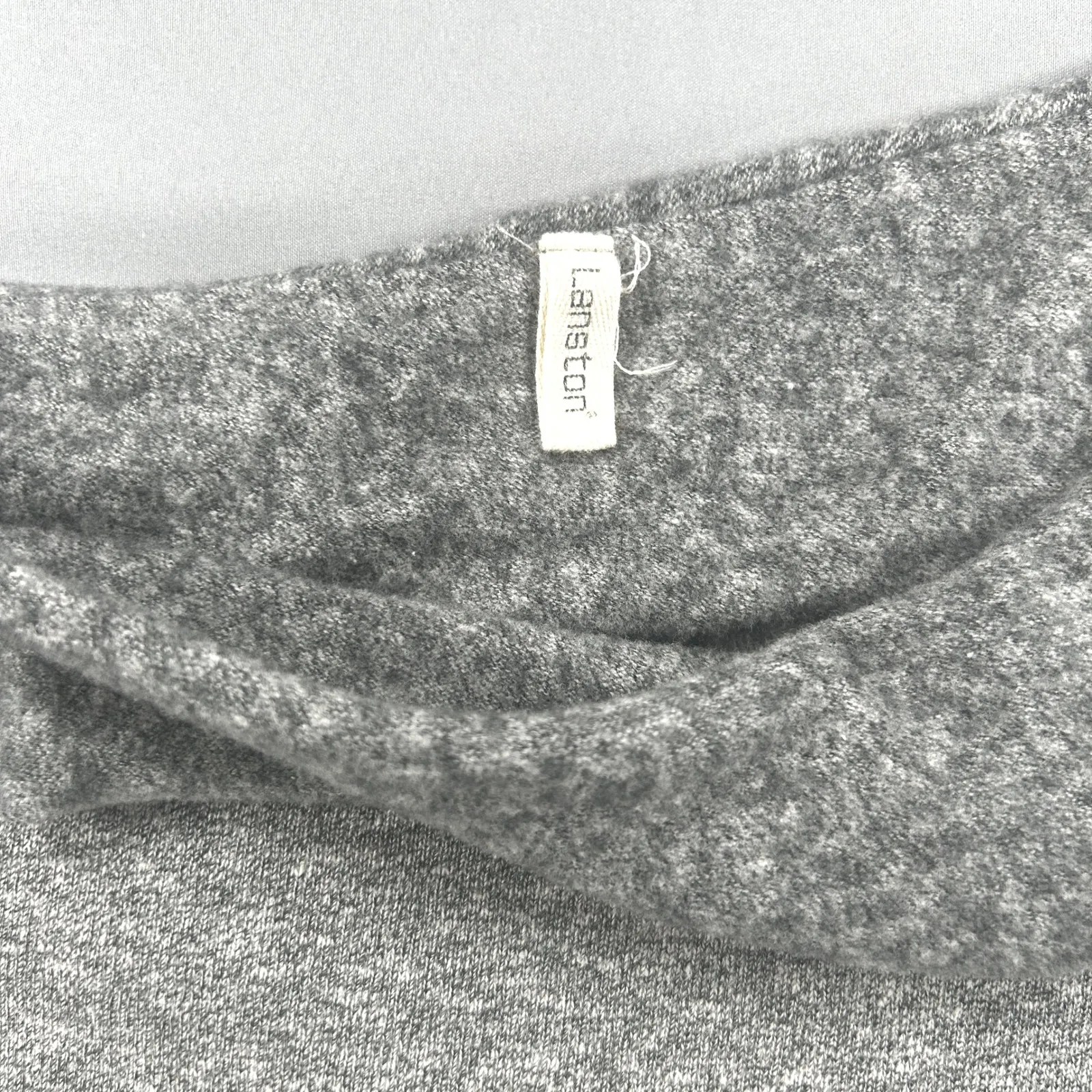Lanston Gray Off The Shoulder Long Sleeve Pullover Sweatshirt Top‎ - Image 5