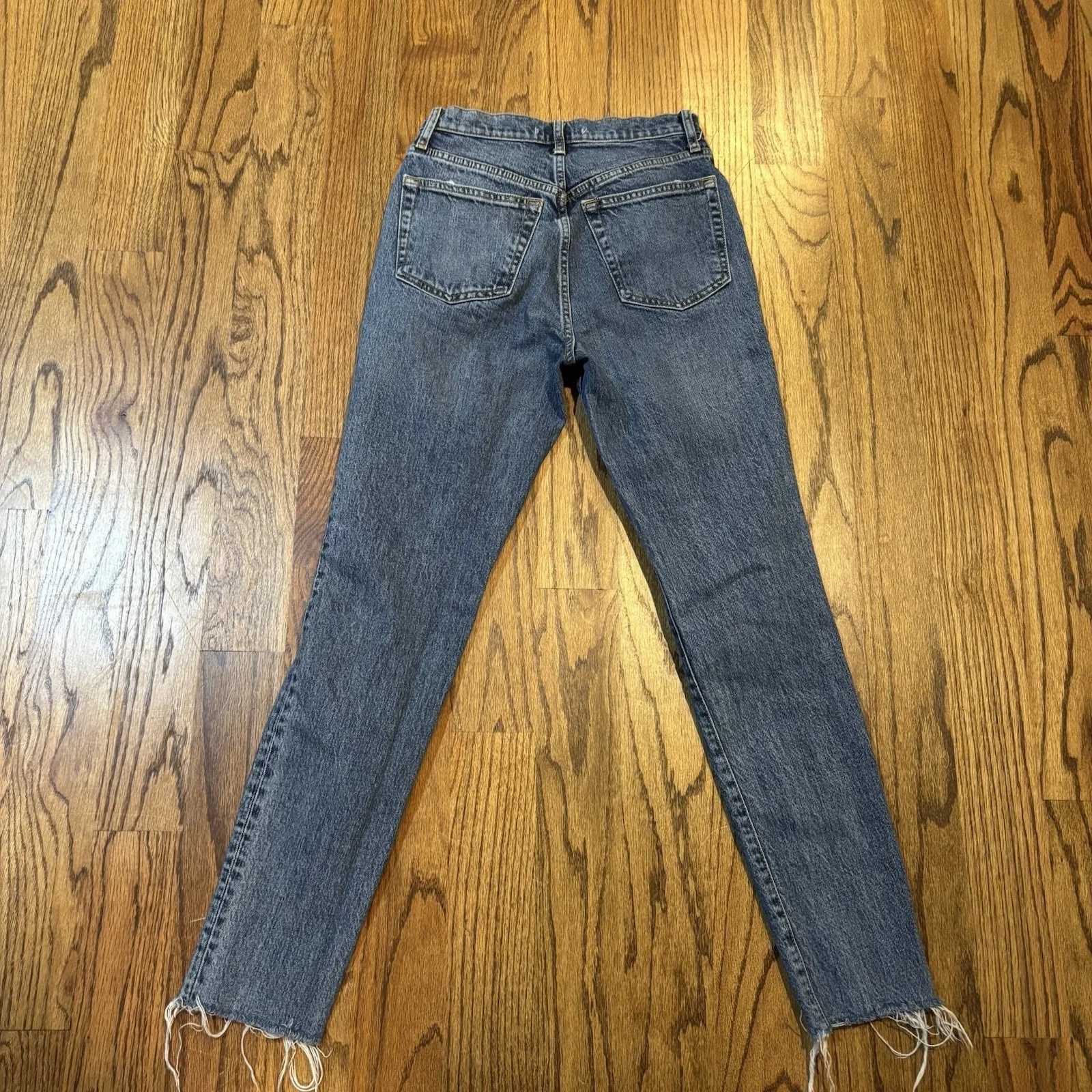 Free People We The‎ Free Button Fly Jeans Frayed Bottom Women's Size 27 - Image 2