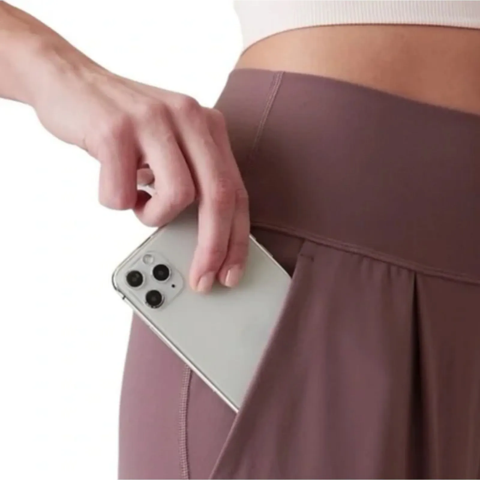 Athleta Elation Damask Mauve Jogger Buttery Soft Powervita Tapered Stretch Sz S - Image 7