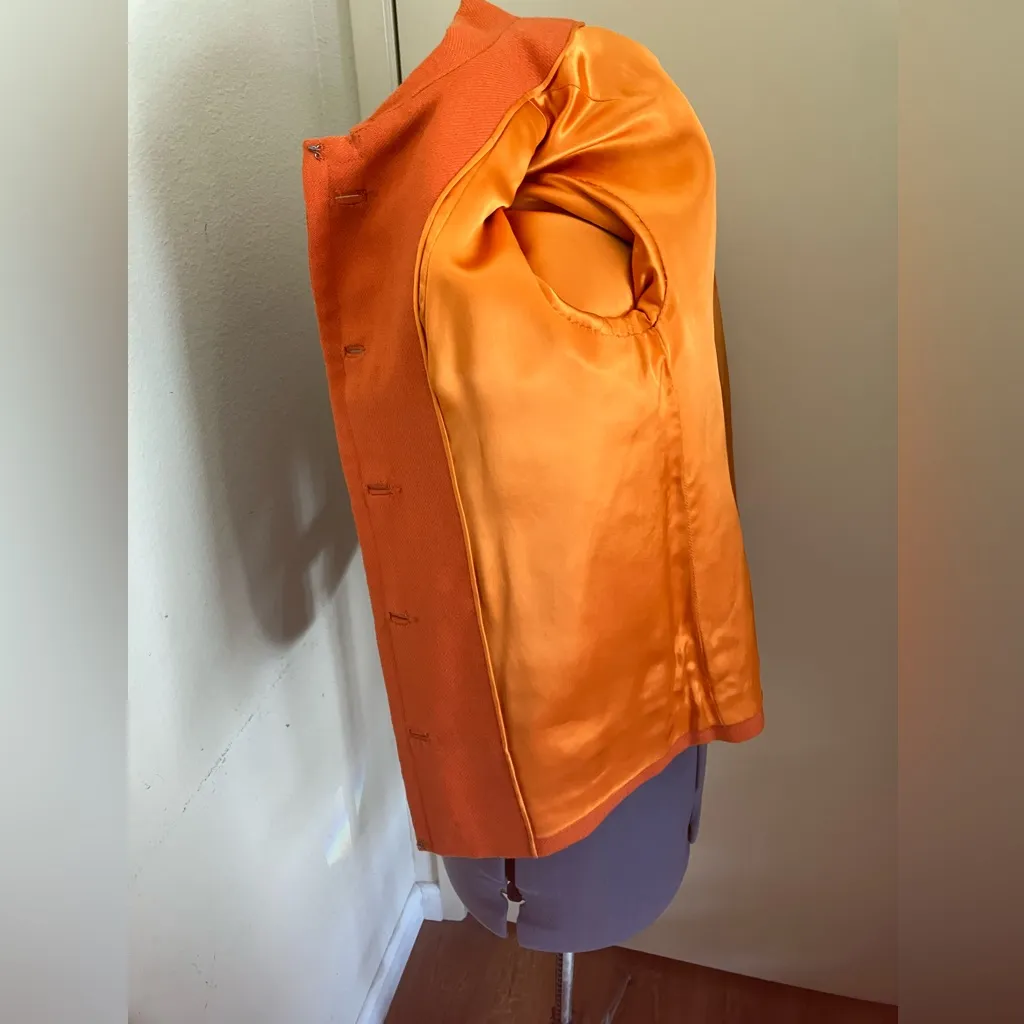 Vintage Orange CHRISTIAN DIOR Style Women's Jacket - Image 7