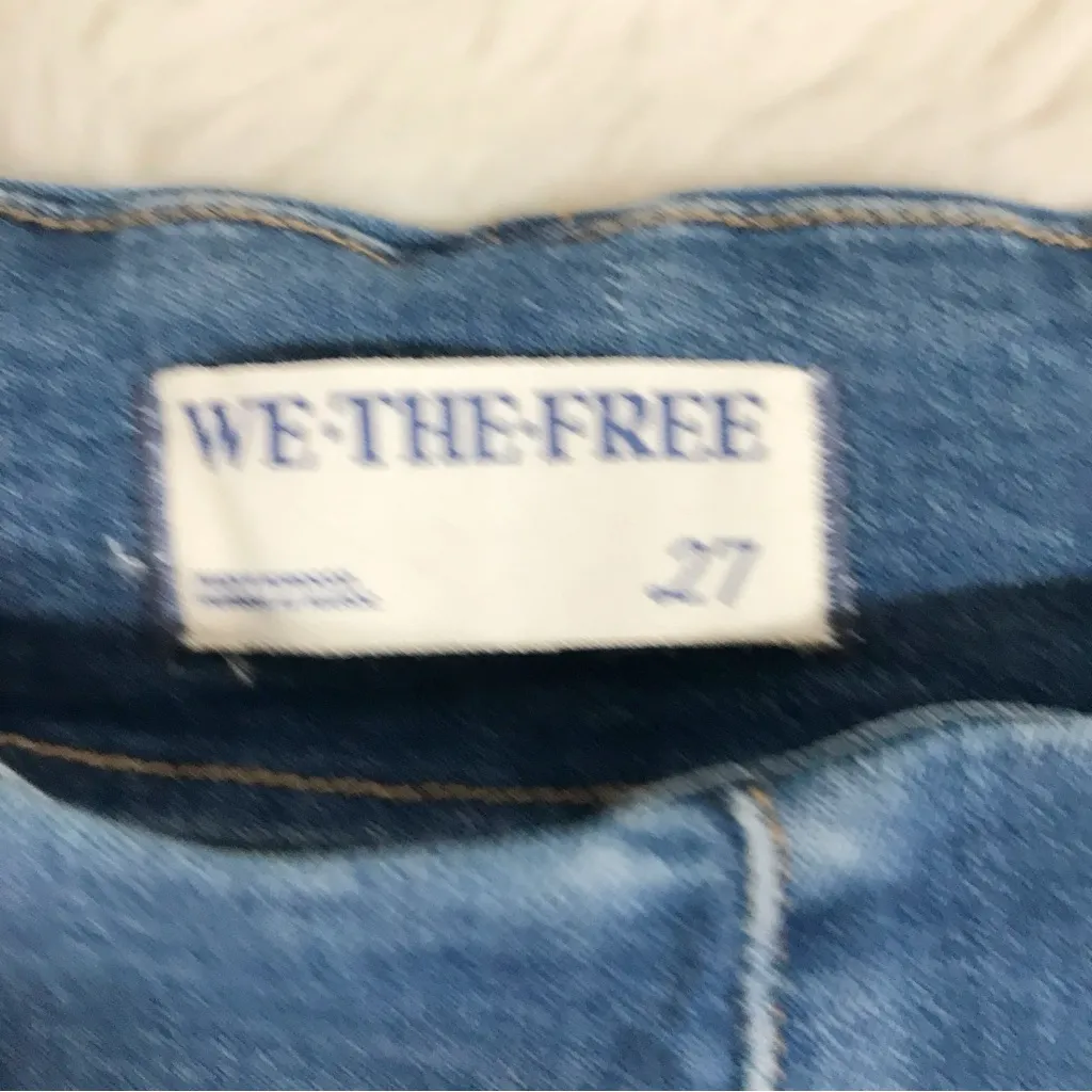 FREE PEOPLE Bella Moto Mid Rise Skinny Jeans Size 27 Ankle Zip Crop Fitted New - Image 5