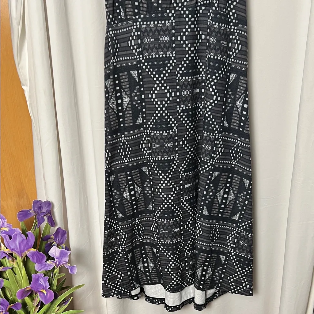 prAna Black and White Midi Racerback Dress with Built in Bra Size Medium - Image 3