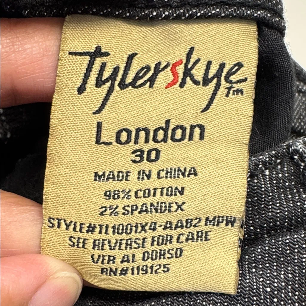 Tyler Skye London Denim Black Bootcut Jeans Size 30 EUC #5973 - Image 7