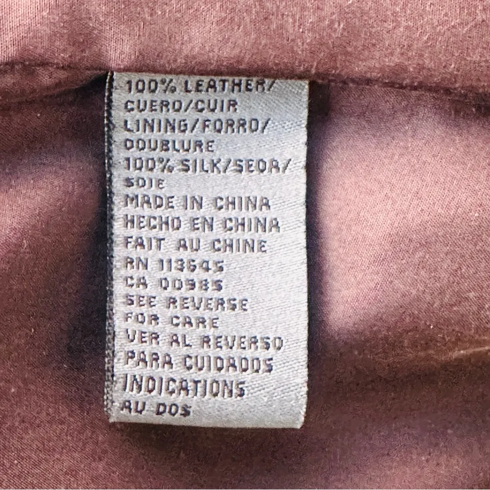 Calvin Klein Brown Leather Button Front Jacket Blazer - Image 15