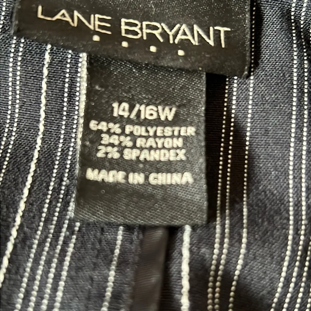 Pinstripe Four Buttoned Blazer Jacket Work Wear Size 14/16W - Image 9