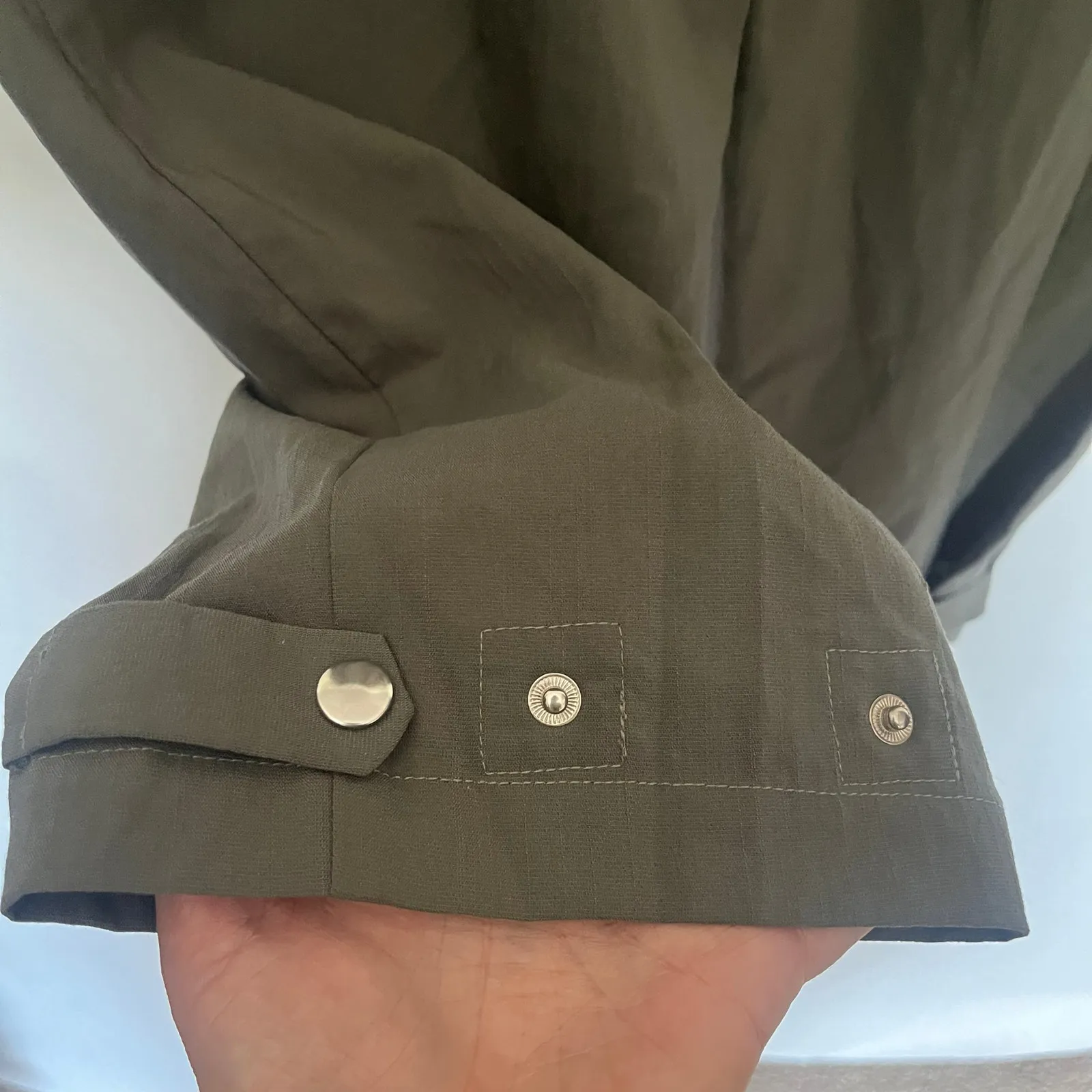 Crescent Utility Cargo Jogger Pants Womens Small Olive Gorpcore Clean Girl Belt - Image 9