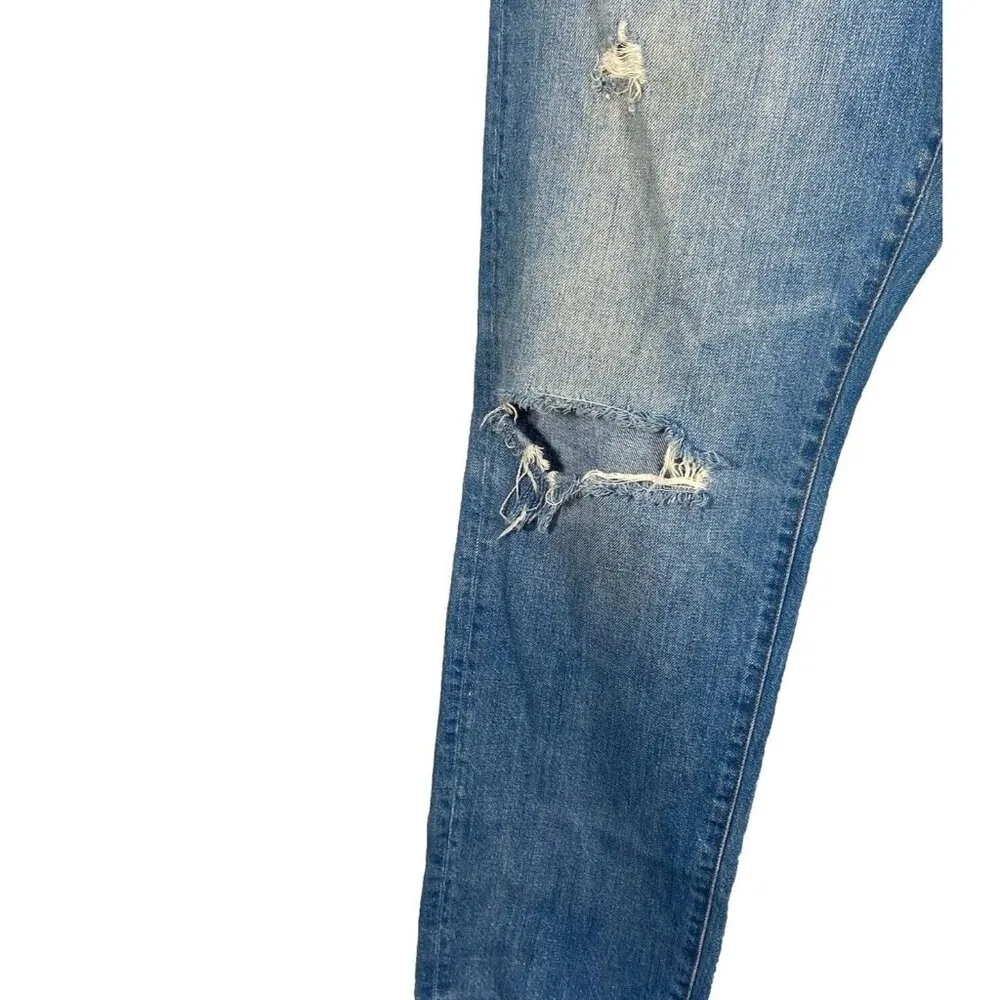 Madewell The Perfect Vintage Distressed High Rise Straight Leg Jeans Size 32 - Image 3