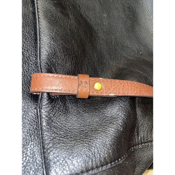 Fossil Rachel Leather Tote Handbag Black/Brown Purse Shoulder Bag MSRP $230‎ - Image 10
