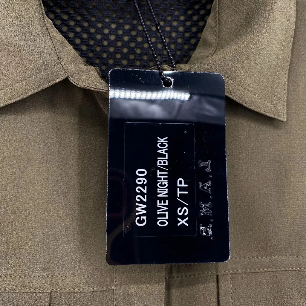 L.A.M.B Gwen Stefani Olive Green Silk Shirt Dress New - Image 5