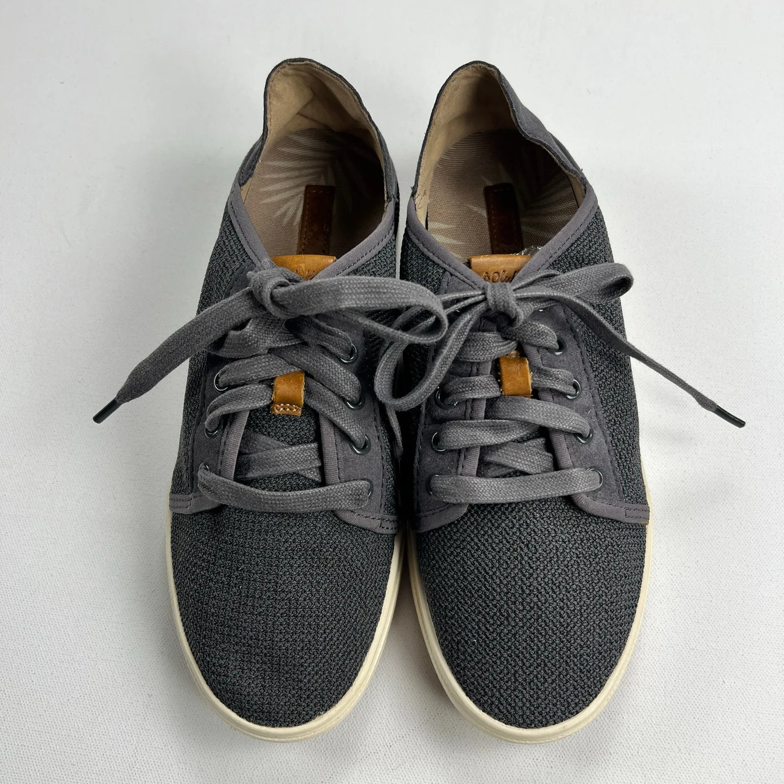 Olukai Pehuea Li Convertible Heel Light Mesh Comfort Lace Up Sneaker Gray Size 7 - Image 2