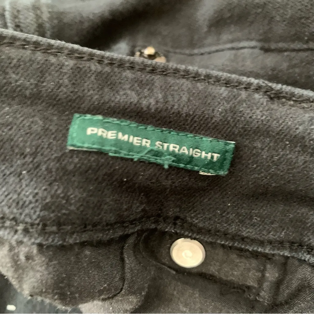 Lauren Ralph Lauren Premier Straight Stretch Black Denim Jeans size 6 - Image 6