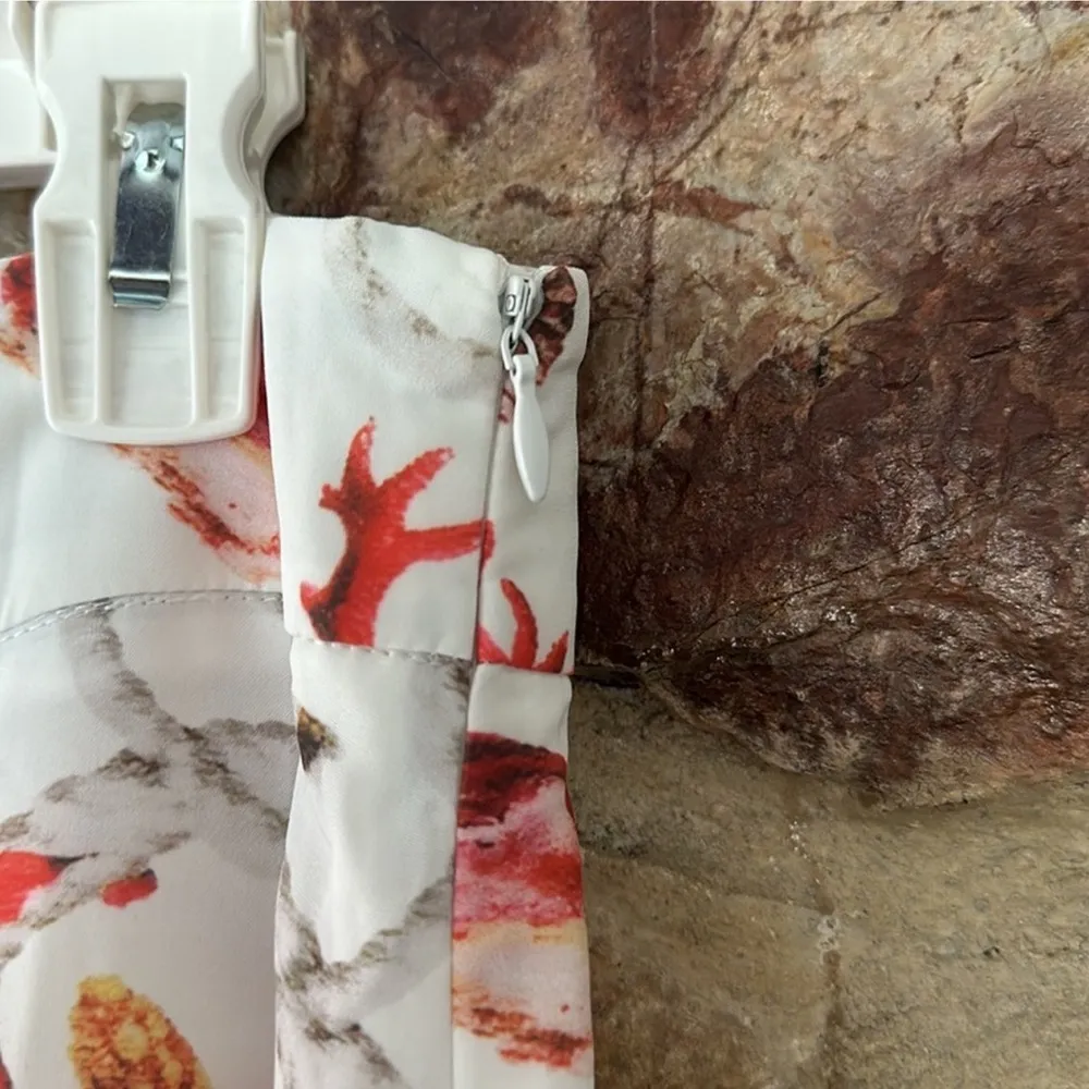 Commense Printed Pleated Skirt Set size xs White - Image 4