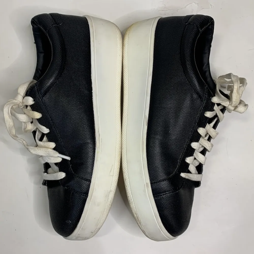 Steve Madden Black Lace-up Haris Platform Sneakers Shoes S-142 Size 10 - Image 4