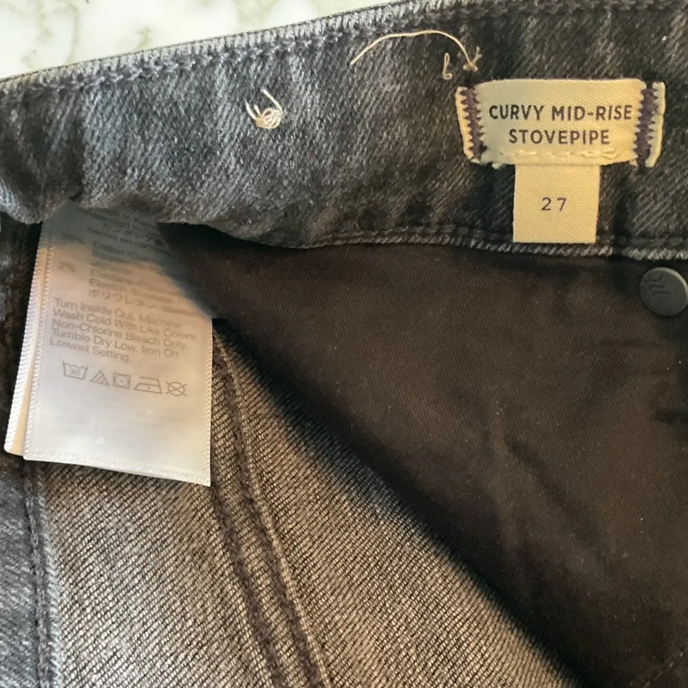 NWT Madewell Curvy Mid-Rise Stovepipe Jeans 27 l 1.5” seam next to zipper to sew - Image 8