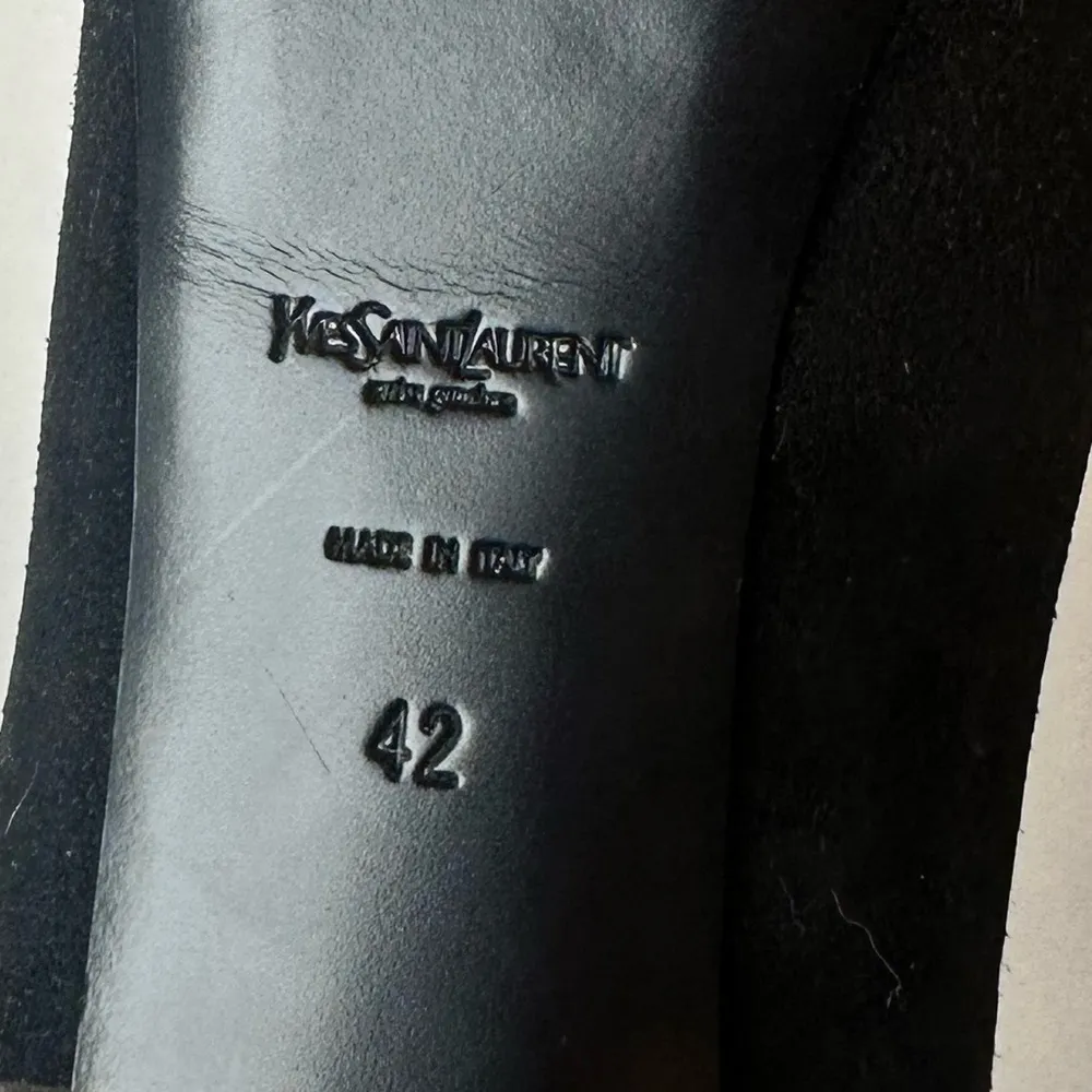 Vintage YSL Elegant Black High Heels Size 11 - Image 12