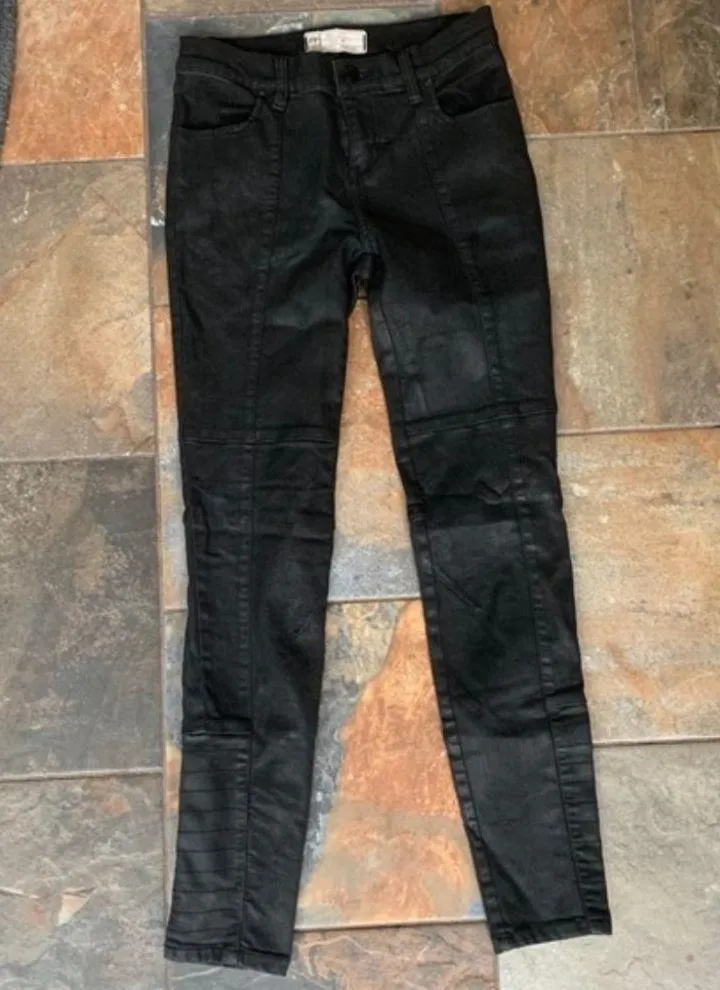 Free People Jillian Coated Low Rise Jeans - Image 4