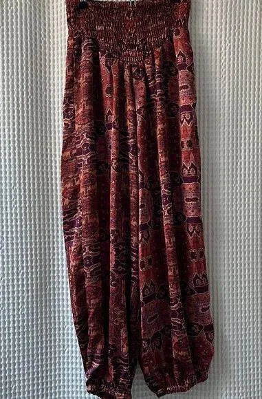 Misa Los Angeles boho multicolored harem pants NWOT lightweight summer vacation - Image 1