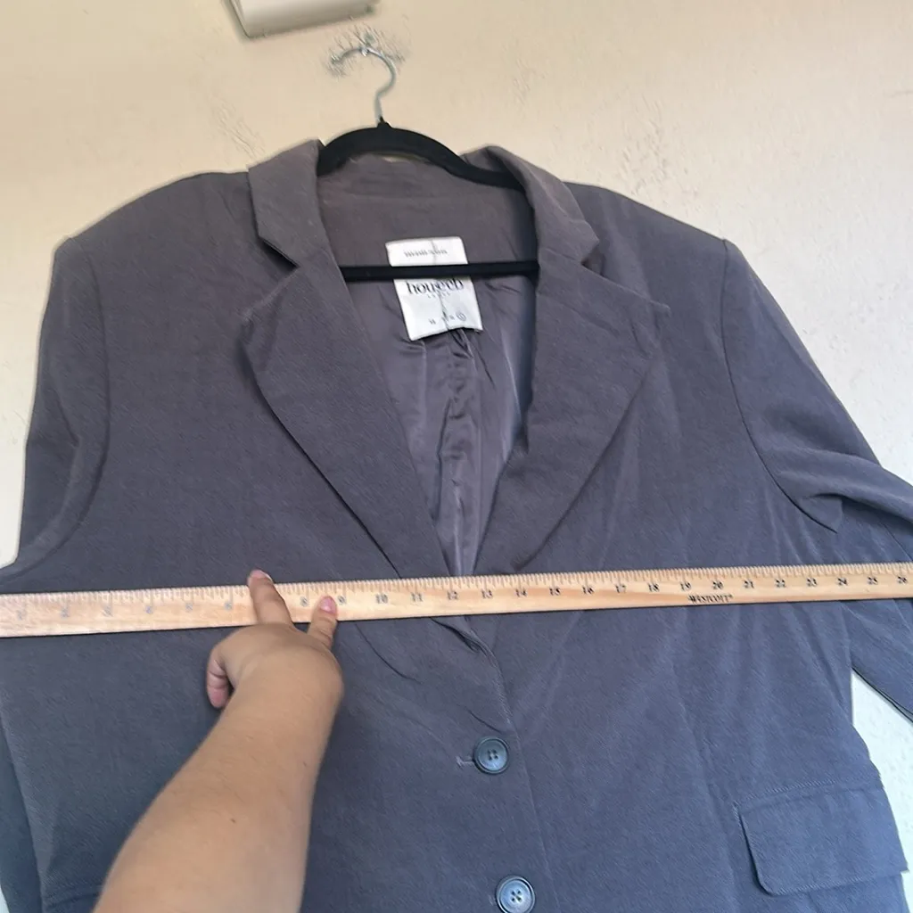 HOUSE OF CB 'Aline'‎ Dark Grey Oversized Blazer NWOT size L. $179 - Image 6