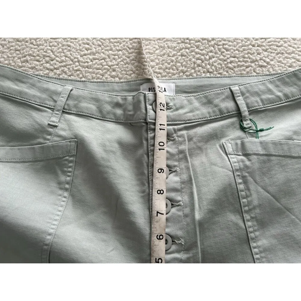 PISTOLA Tammy Button Fly Trouser Pants Straight Leg Sea-mist Green Size 33 - Image 13