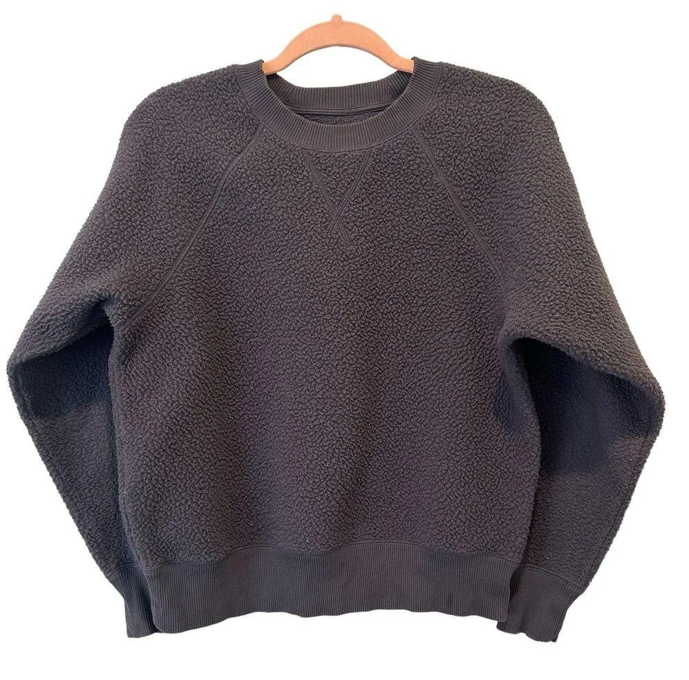Everlane Renew Fleece Raglan Crewneck Sweatshirt In Pewter Gray - Image 6