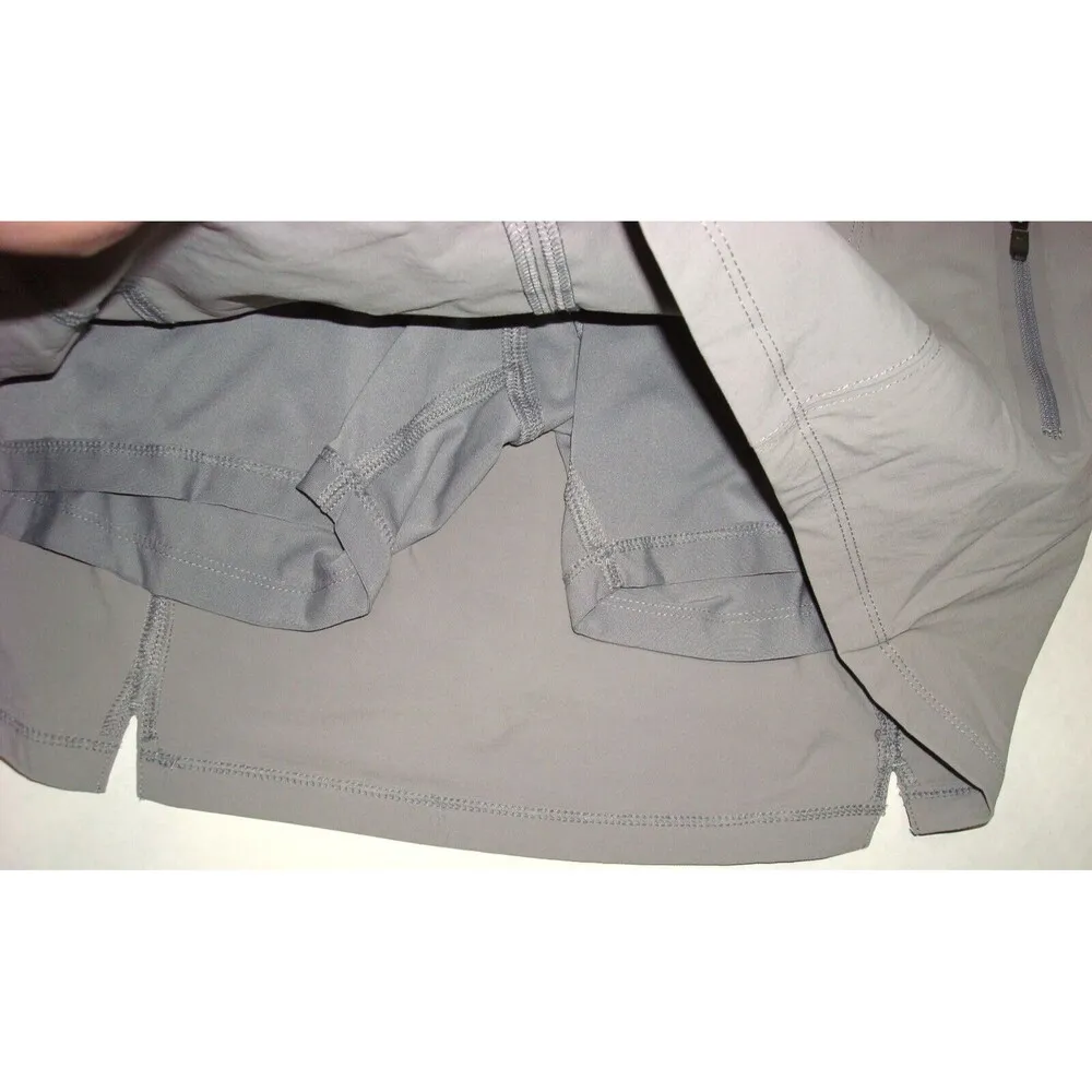 Womens New 8 NWT Columbia Gray Skort Skirt Shorts Zip Pockets UPF 50 Just Right - Image 6