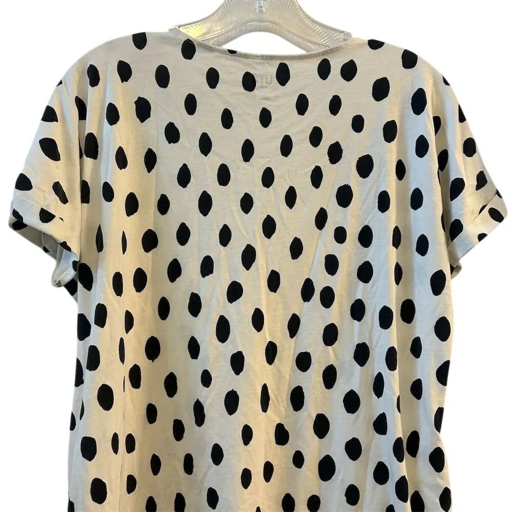 UT Uniqlo Women's XS Black Polka Dot Scandinavian Knee Length Dress Flaw - Image 9