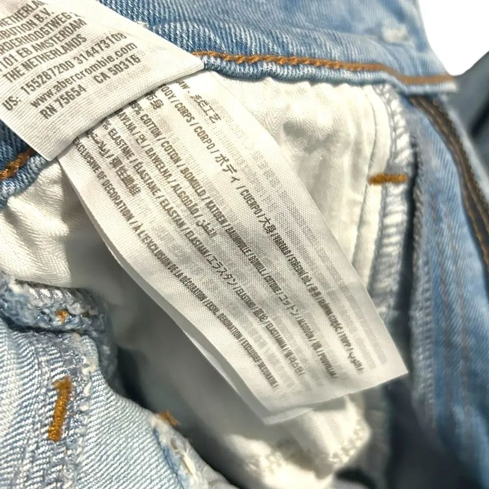 Abercrombie & Fitch The Ankle Straight Ultra High Rise Curve Love Jeans Two Tone - Image 8