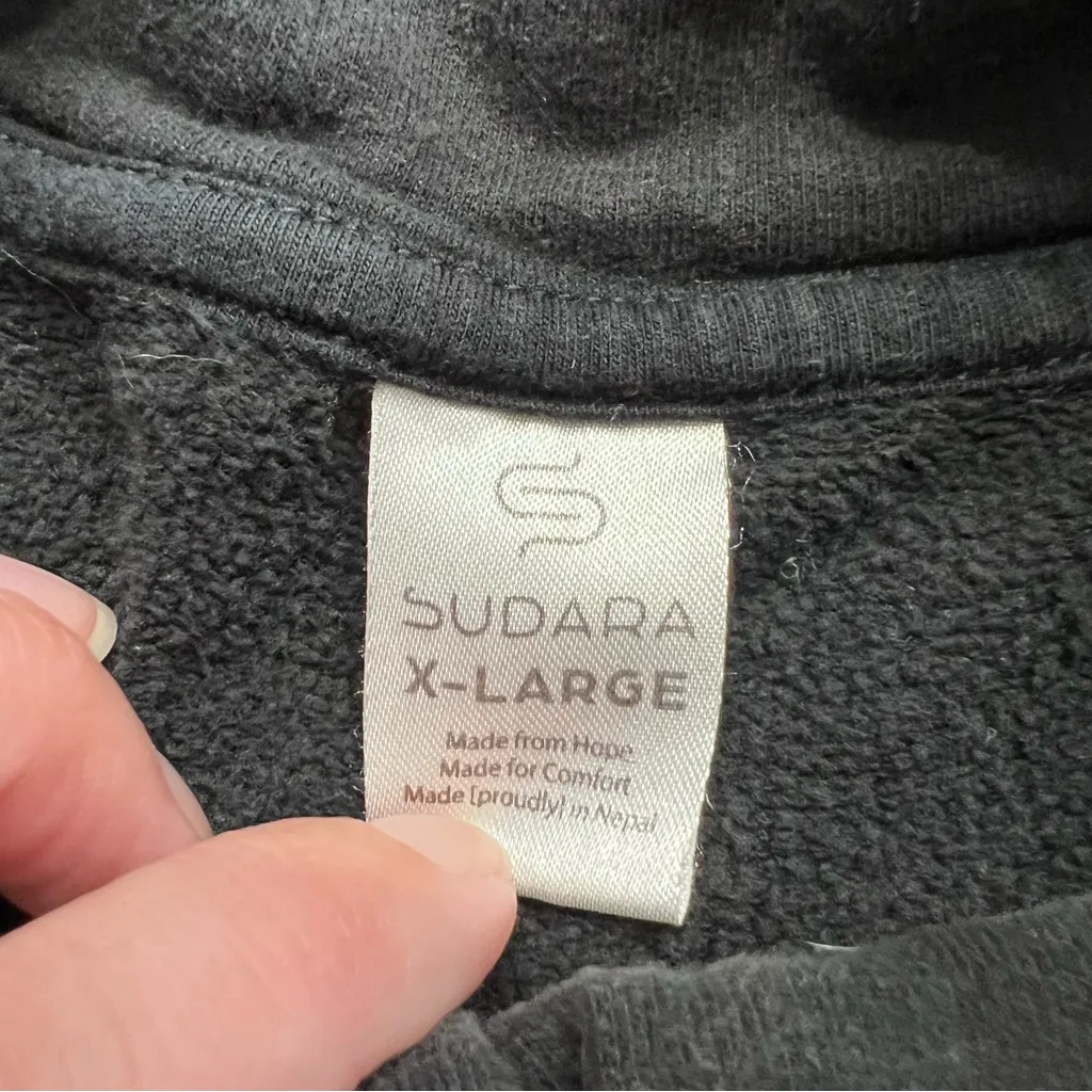 Sudara Black Snap Henley Pullover Sweatshirt Women’s XL - Image 4