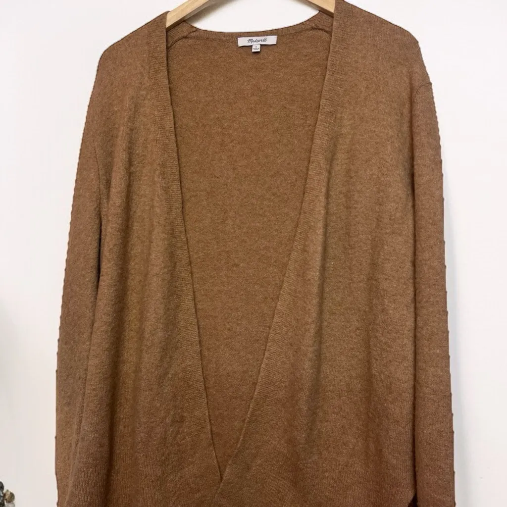 Madewell Cozy Walker  Women's Merino Wool Open-Front Sweater - Image 2