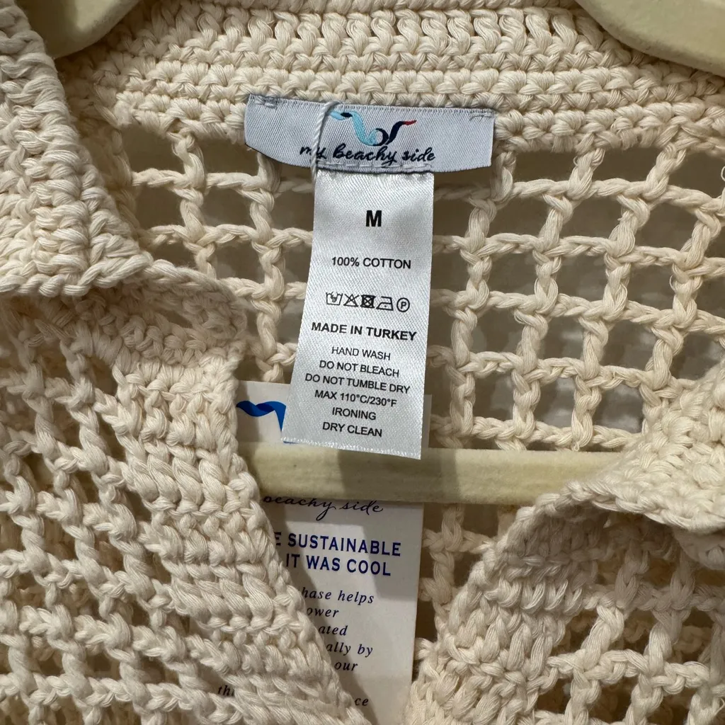 Cream Crochet Button - Image 2