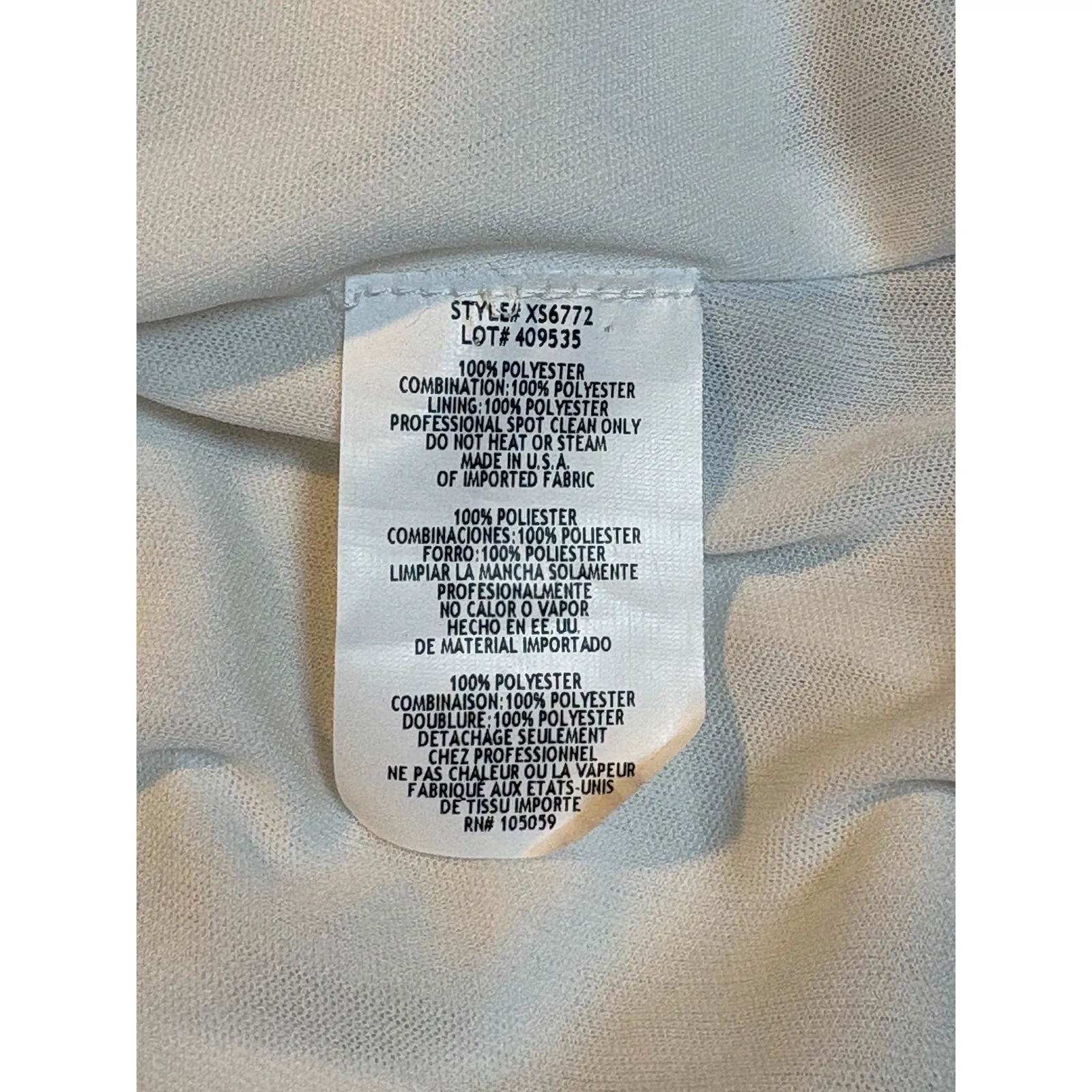 Xscape Embellished Goddess Pleated Sequin White Formal Gown Dress Size 14 NWT - Image 13