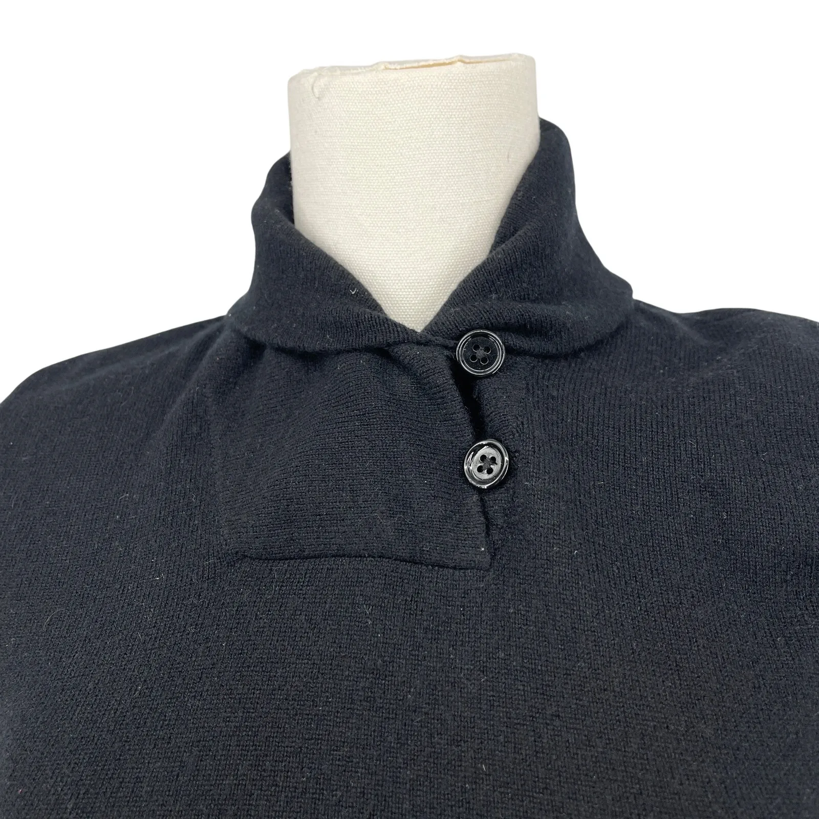 Ralph Lauren Black Label Cashmere Short Sleeve Sweater Black Small Quiet Luxury - Image 8