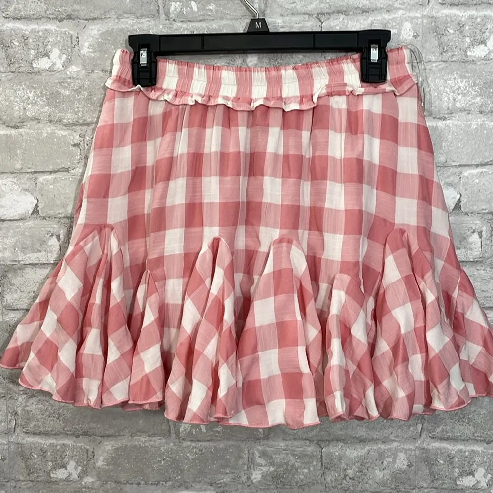Entro Pink and White Ruffled Skater Skort - Image 2