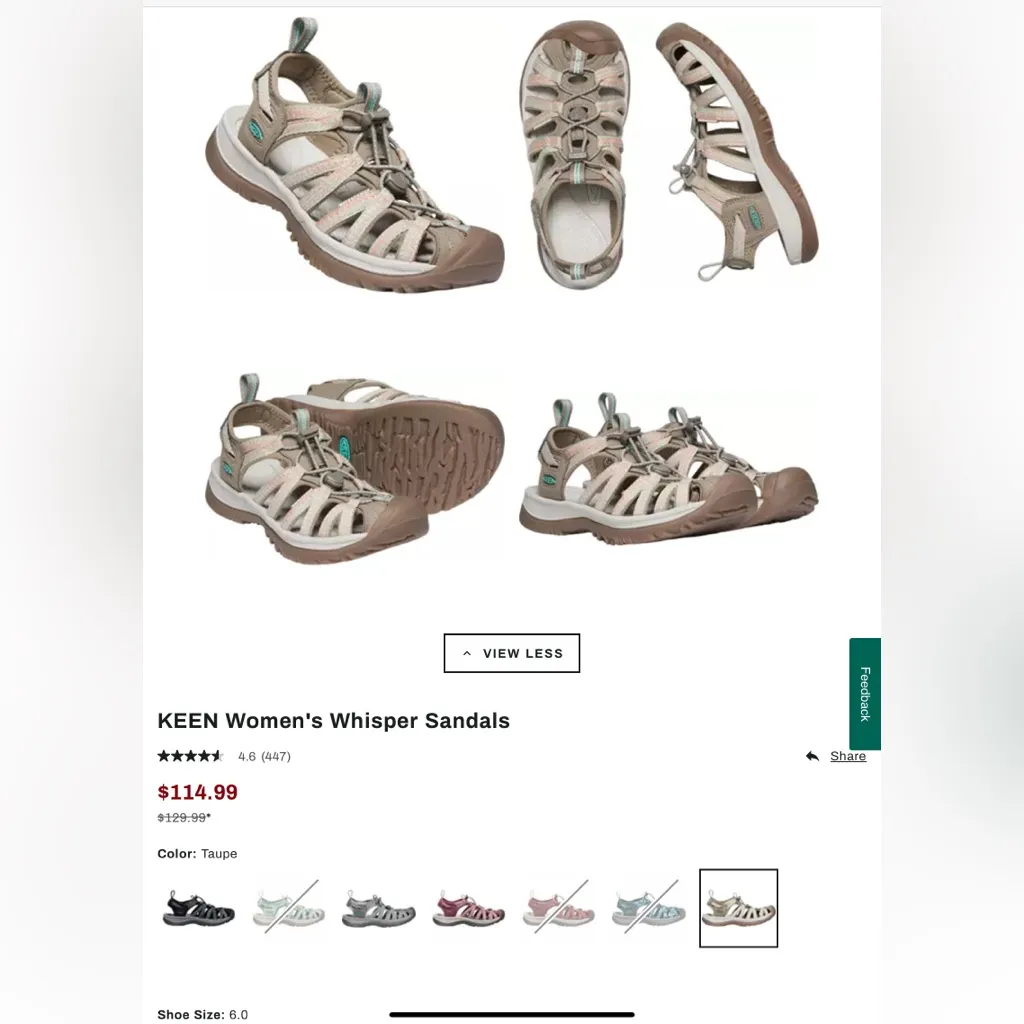 Women’s KEEN WHISPER sandals 🌸🌸 - Image 3