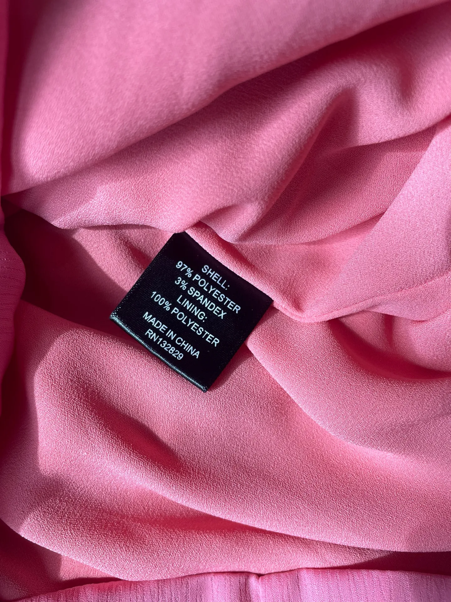 NBD x Revolve Pink Ruched Long Sleeve Puff Shoulder Mini Dress XS - Image 3