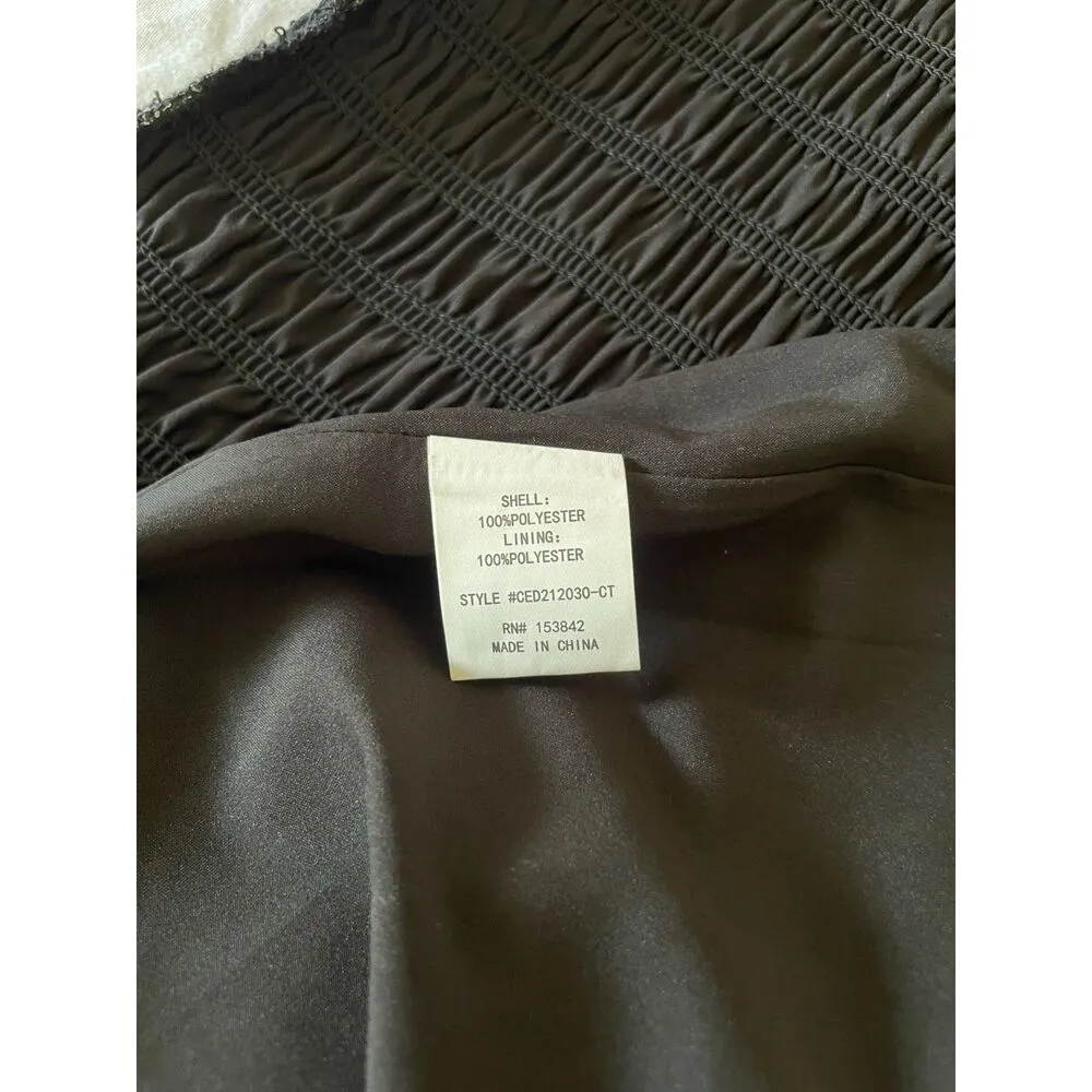 Code X Mode Ruffle Mock Neck Smocked Floral Midi Dress Feminine Boho Flowy Fairy - Image 7