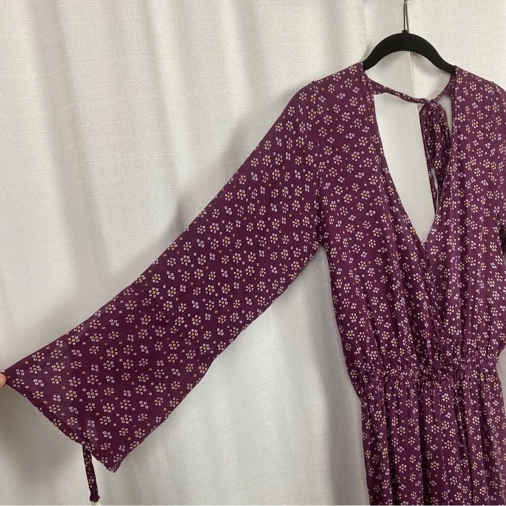 Faithfull The Brand Purple Beshka Floral Sublime Playsuit Romper Sz.2 - Image 10