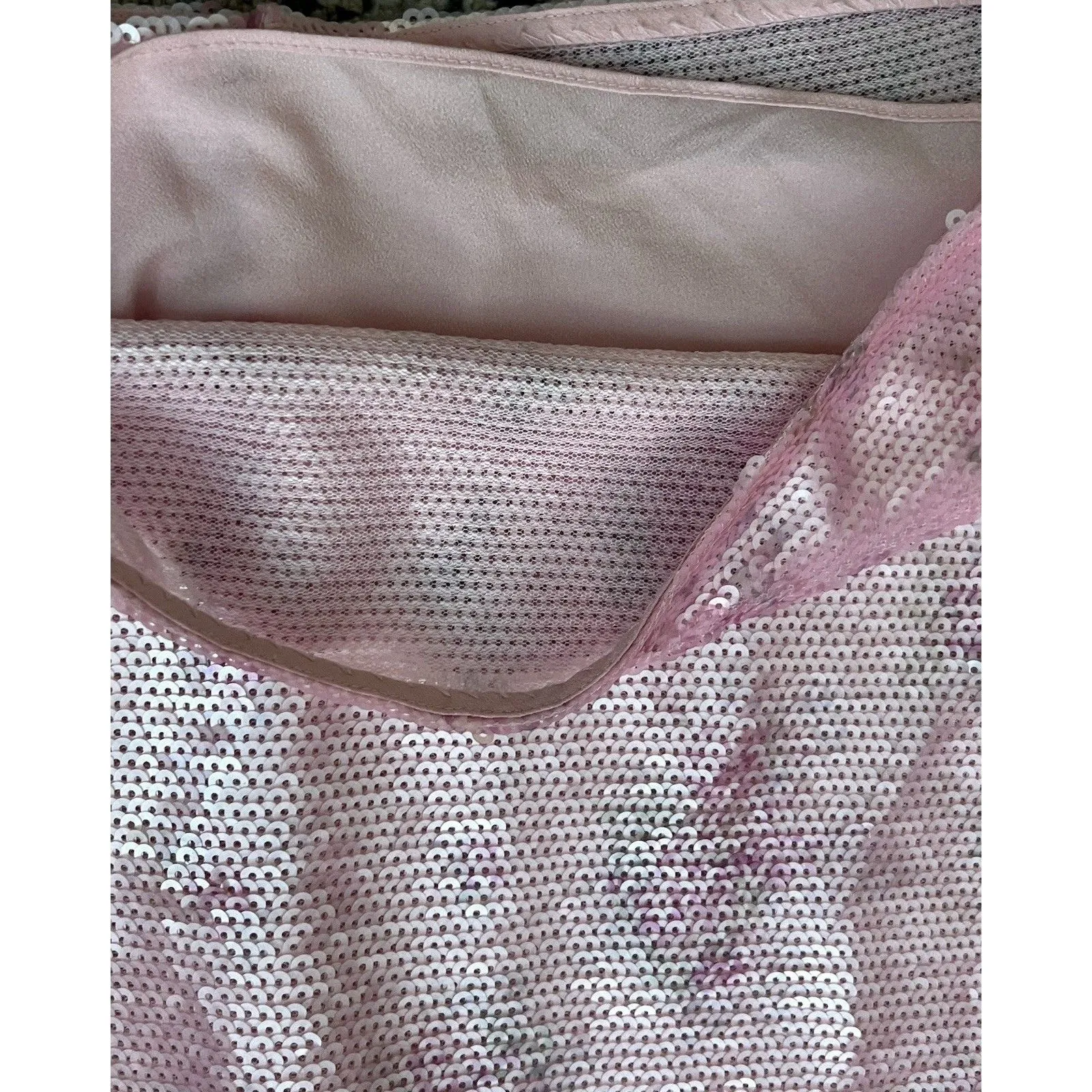 Loveshack Fancy Stacia Pink Sequin Dress Sz 4 - Image 9