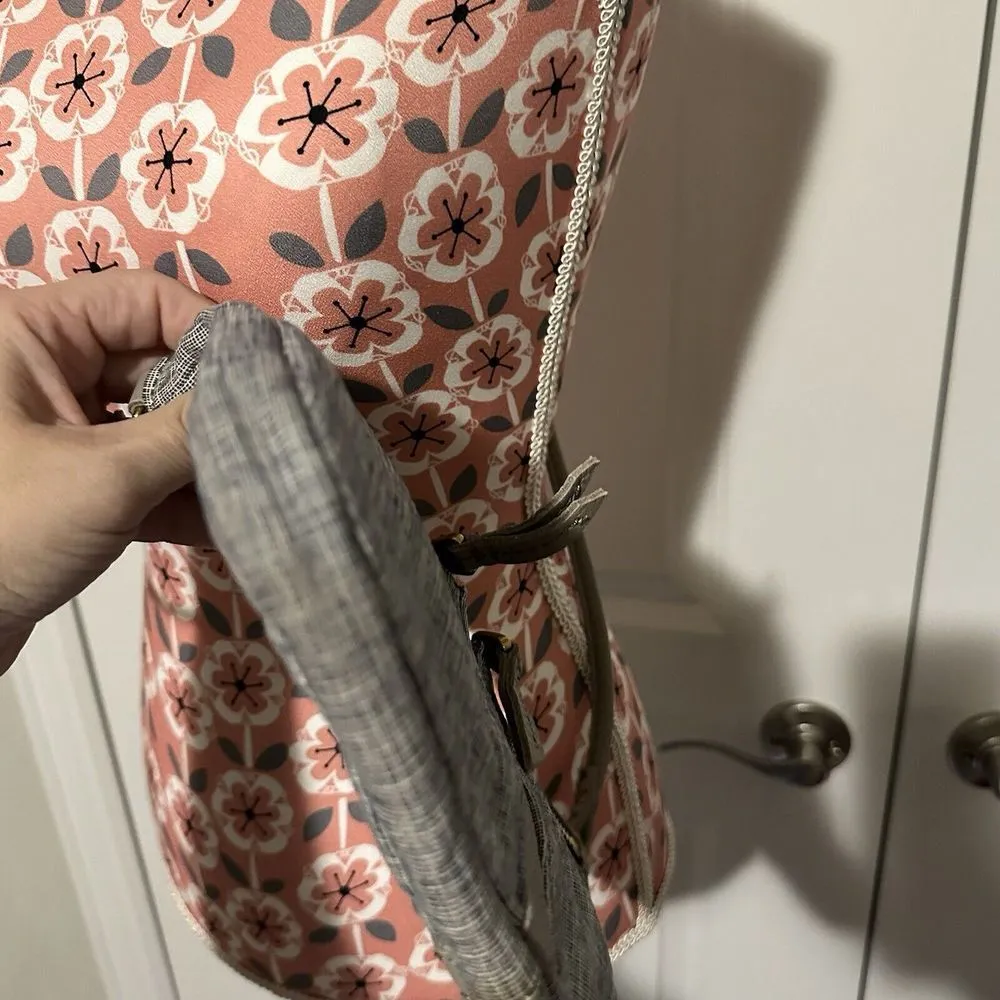 Fossil Erin Gray Crossbody Purse Bag Double Pocket Brass Denim - Image 3