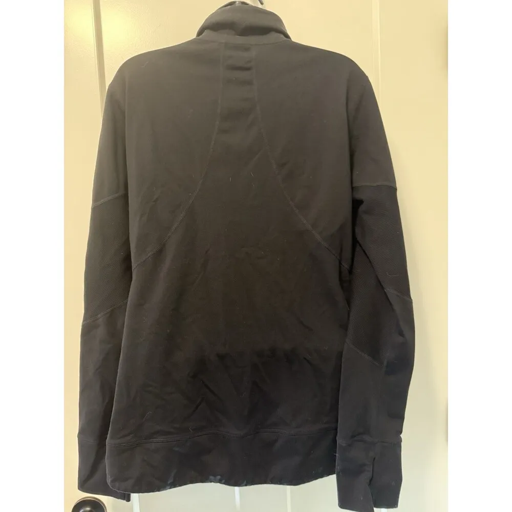 Gap Body Fit collared Jacket Size Large Black Full Zip Jersey Pockets Athleisure - Image 6