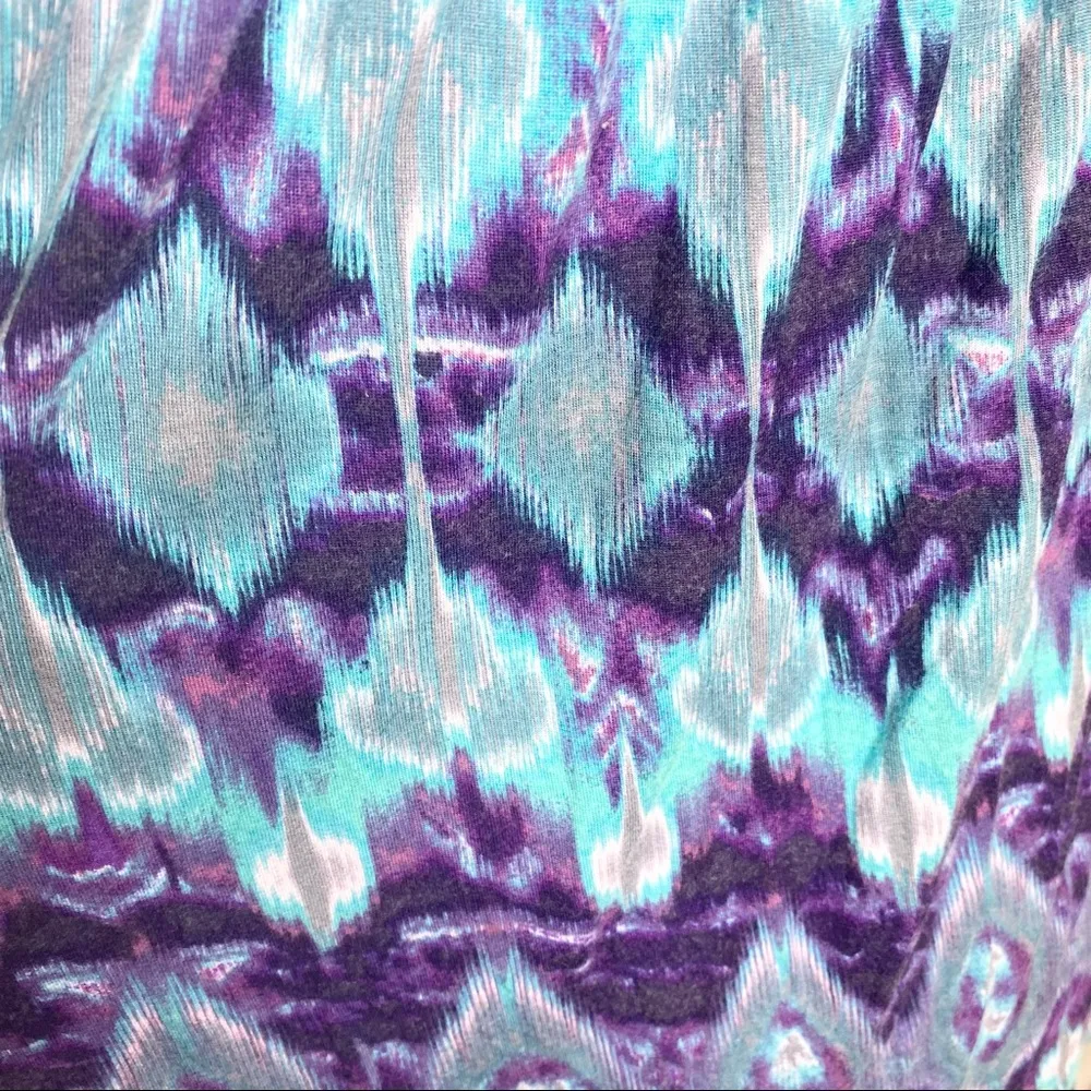 Delia’s Purple & Teal Blue Boho Crochet Tank Top Size Small - Image 4
