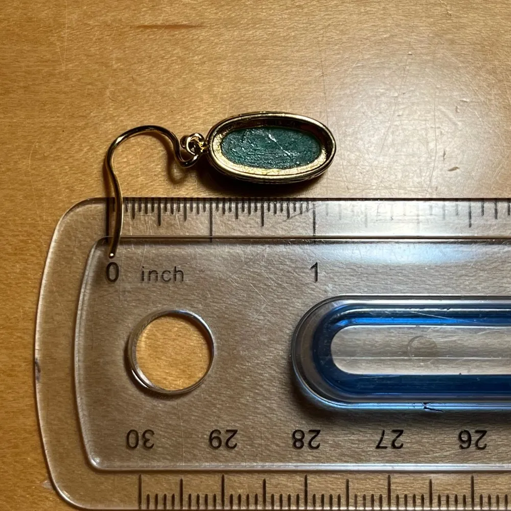 LIRM Faceted Green Onyx Gold Vermeil Over Sterling Silver Dangle Earrings - Image 14