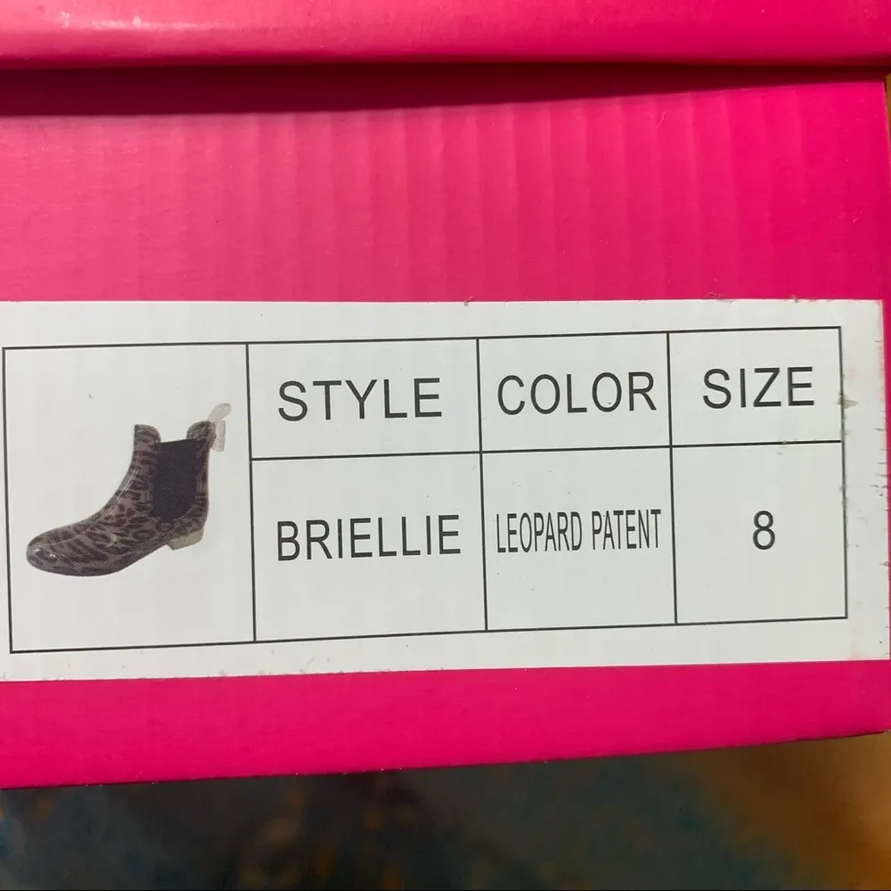 NWT Catherine Malandrino Chelsea Rain Boots Leopard size 8 brown black - Image 3