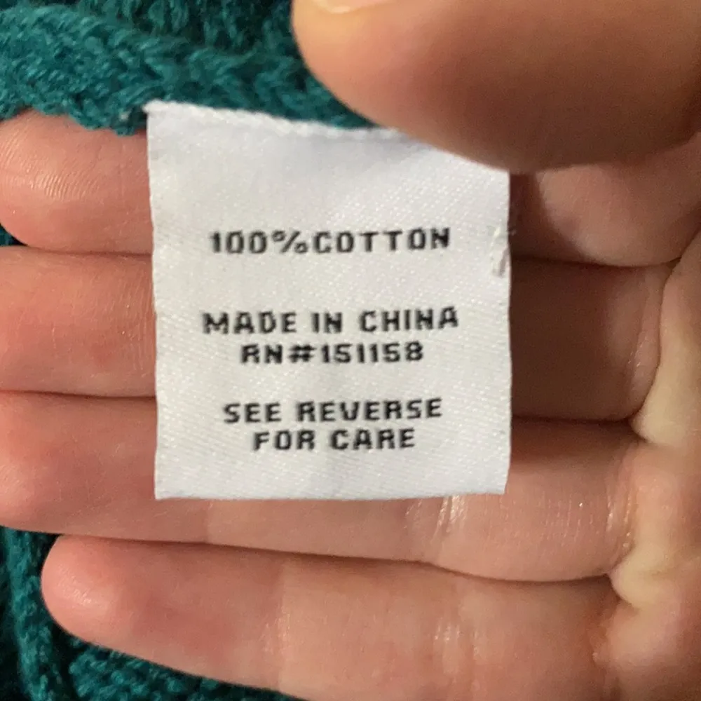 525 America deep teal ruffle front sweater tank size L - Image 8